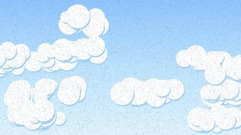 Fluffy white clouds floating in light blue sky background 스톡 일러스트