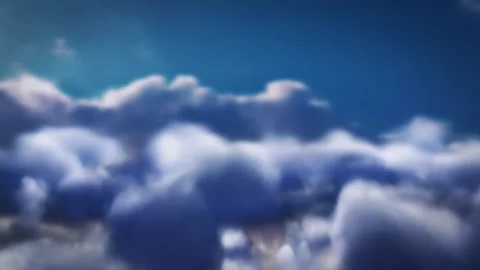 Fluffy white clouds fly-through intro Stock-Footage 315208894