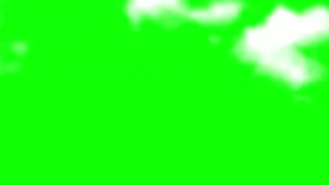 Fluffy White Clouds Moving on Green Screen Stock Footage 341587181