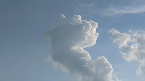 Fluffy White Cumulus Cloud 스톡 동영상 321197050