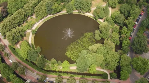 Flug über Französichen Garten Celle Stock Footage 87172637