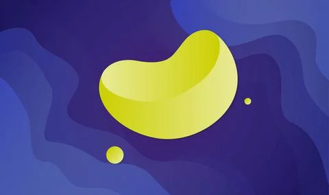 Fluid abstract background with blue gradient waves and 3d semicircle Stock Illustration