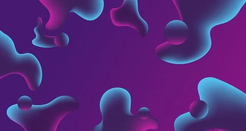 Fluid abstract background Colorful liquid shape composition Stock Illustration