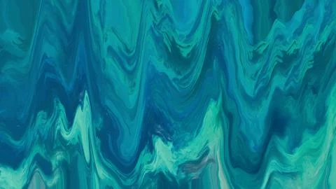 Fluid abstract background texture of turquoise and blue color wallpaper Stock Illustration