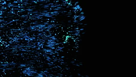 Fluid abstract. Glowing particles, confetti. Shimmering lights. Stock Footage 112234258