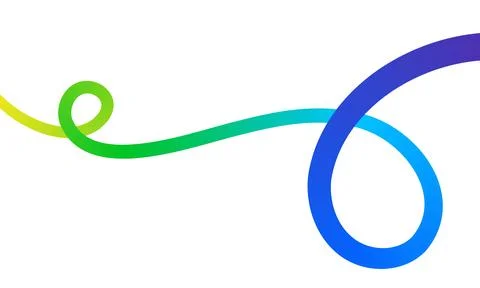 Fluid abstract line. Colorful gradient wave shape for abstract background. 库存插图