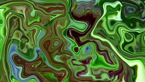 Fluid Abstract Marble Texture in Green Stock Footage 331975735