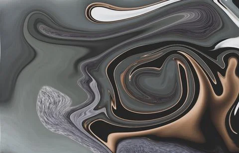 Fluid Abstract metalic Liquid background. Liquid metalic wallpaper. Stock Illustration