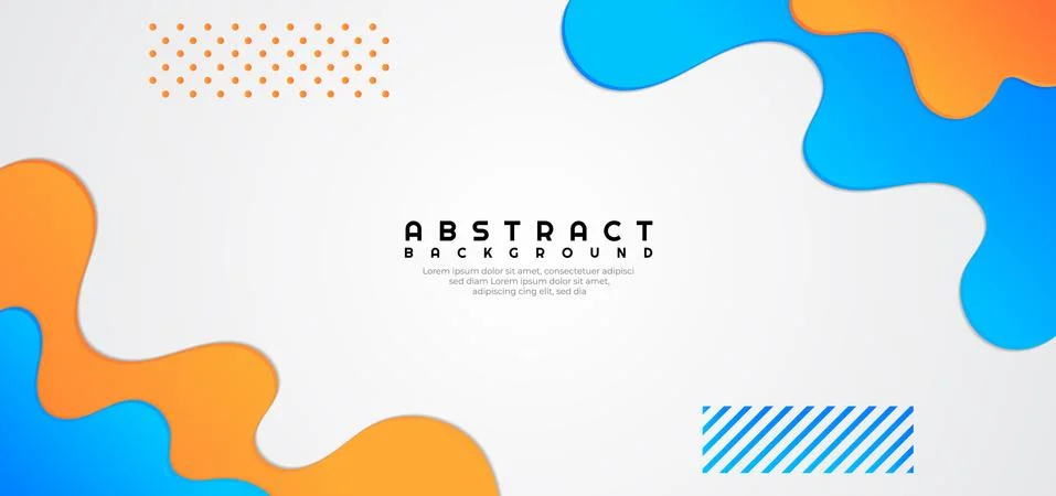 Fluid abstract modern wave shape curve design halftone colorful Stock Illustration