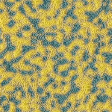 Fluid abstract seamless texture waves relief volume bump freshness yellow gre Stock Illustration