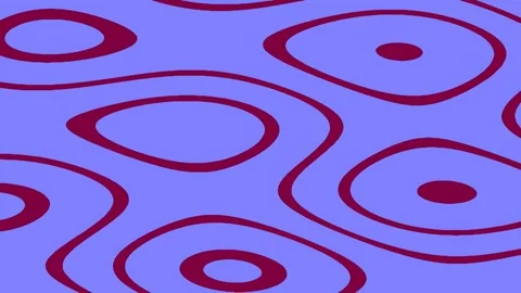 Fluid abstract wave pattern of deep blue and vibrant red swirls Stock Footage 341059220