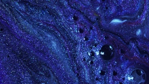 Fluid acrylic paint creating abstract shapes in water 4k Stock Footage 151997815
