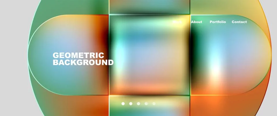 Fluid amber circle in rectangle pattern with tints and shades Illustrazione stock