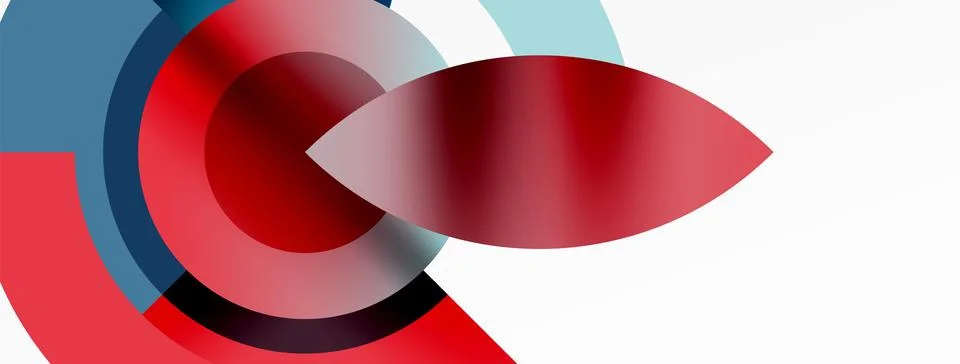 Fluid and elegant design featuring a petallike pattern with carmine circles Illustrazione stock