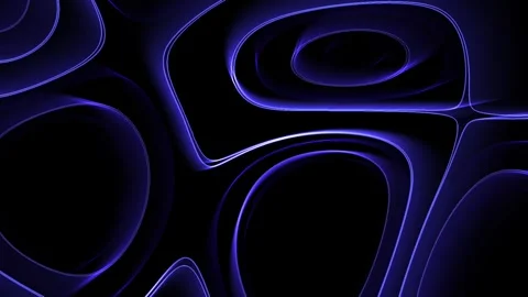 Fluid and Wavy Blue Line on a Black Backdrop Reflecting Serenity and Calmnes Stock Footage 287985756