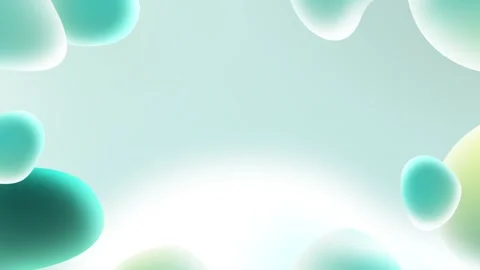 Fluid animated background with moving liquid shapes in soft blue and green Stock Footage 282787111