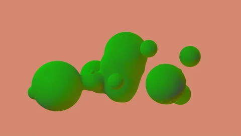 Fluid animation background fluid sphere shapes green abstract. Stock Footage 152439507