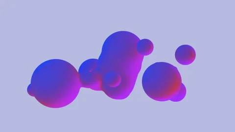 Fluid animation background fluid sphere shapes purple and pink abstract Stock Footage 152439591
