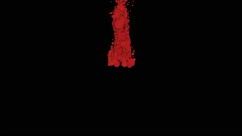Fluid animation. Slow-motion of collision isolated on black background animation Stock Footage 219216104