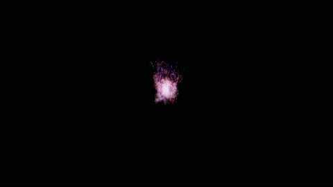 Fluid animation. Slow-motion of collision isolated on black background animation Stock Footage 219216111