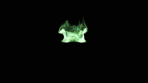 Fluid animation. Slow-motion of collision isolated on black background animation Vídeo Stock 219216114