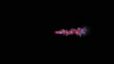 Fluid animation. Slow-motion of collision isolated on black background animation Stock Footage 219216136
