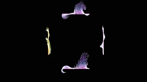 Fluid animation. Slow-motion of collision isolated on black background animation Video stock 219216145