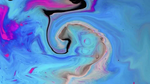 Fluid art abstract acrylic texture with colourful waves. Video stock 171197204