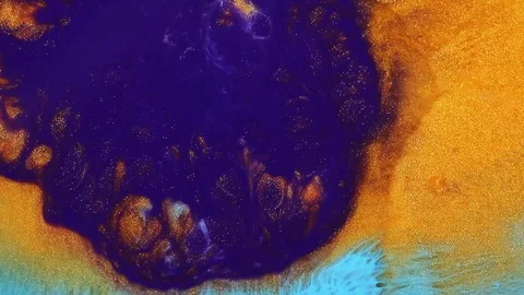 Fluid art. Abstract acrylic textures with flowing effect. Fancy fluid surface Stock Footage 126765261