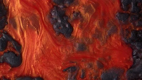 Fluid art. Abstract background with effect dramatic eruption volcano. Landscape Stock Footage 228343550