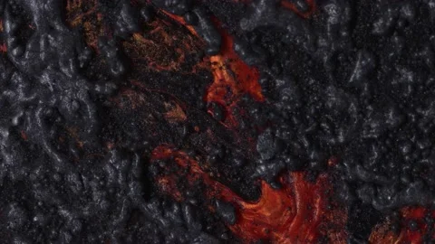 Fluid art. Abstract background with effect dramatic eruption volcano. Landscape Stock Footage 228900771