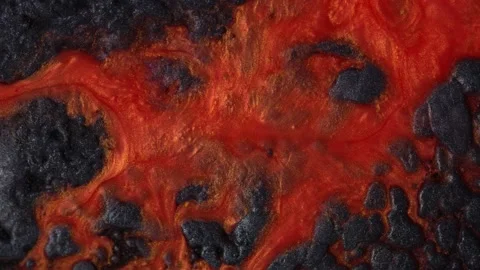 Fluid art. Abstract background with effect dramatic eruption volcano. Landscape Stock Footage 229458075