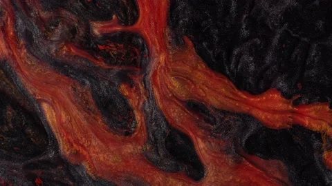 Fluid art. Abstract background with effect dramatic eruption volcano. Landscape Stock Footage 230732302