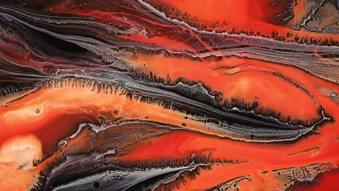 Fluid art. Abstract background with mixing paint effect. Liquid texture that Stock Footage 159234320