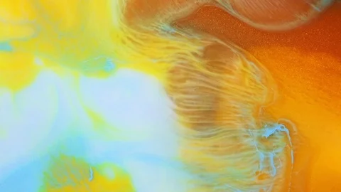 Fluid art acrylic texture. Abstract drawing with liquid waves. Modern artwork Stock Footage 124713381