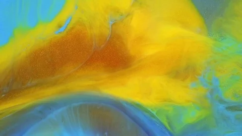 Fluid art acrylic texture. Abstract drawing with liquid waves. Modern artwork Stock-Footage 126037459