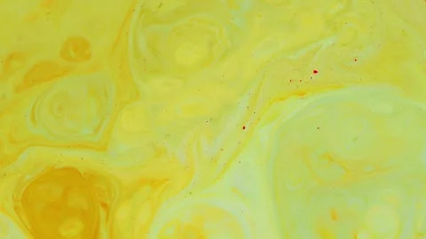 Fluid Art Background with Movements of Yellow and Orange Paints Stock Footage 297060431