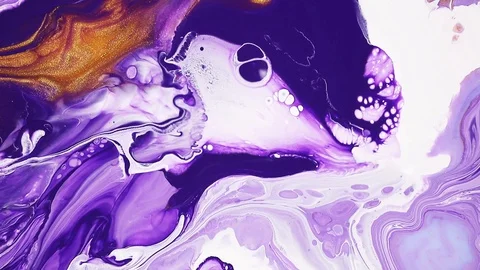 Fluid art drawing video, trendy acryl texture with flowing effect. Liquid paint Stock Footage 128737814