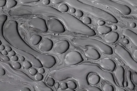 Fluid art moon texture. Backdrop with abstract swirling paint effect. Liquid Ilustração Stock