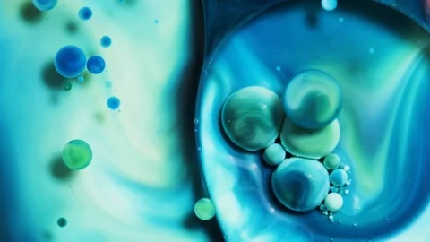 Fluid art. Paint reacts creating an abstract swirl. Stock Footage 120696027