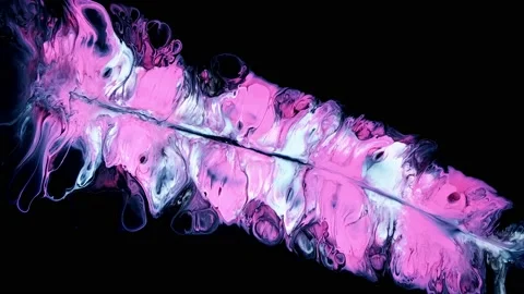 Fluid art pink white texture. Liquid acrylic flows Stock Footage 167217978