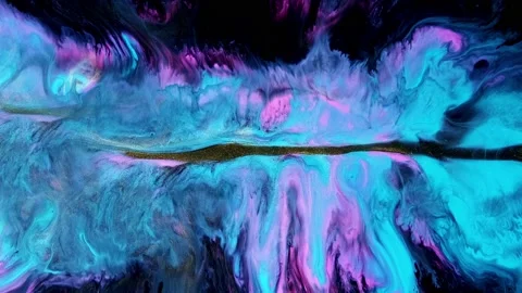Fluid art pink white texture. Liquid acrylic flows Stock Footage 167219094