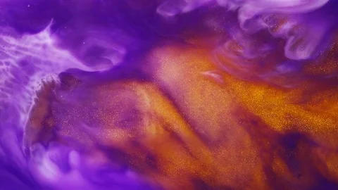 Fluid art slow motion. Abstract acrylic texture artwork. Fluid painting effect Stock-Footage 124207392