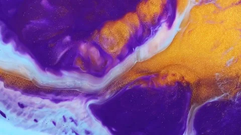 Fluid art slow motion. Abstract acrylic texture artwork. Fluid painting effect Stock-Footage 124906059