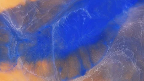 Fluid art slow motion. Abstract acrylic texture artwork. Fluid painting effect Stock Footage 127313459