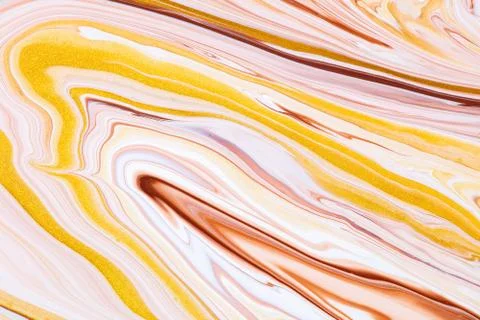 Fluid art texture. Abstract backdrop with mixing paint effect. Liquid acrylic Ilustração Stock