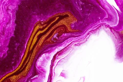 Fluid art texture. Abstract backdrop with iridescent paint effect. Liquid Stock Illustration