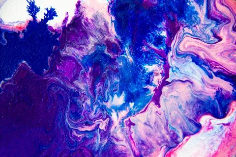 Fluid art texture. Abstract backdrop with iridescent paint effect. Liquid acr 스톡 일러스트