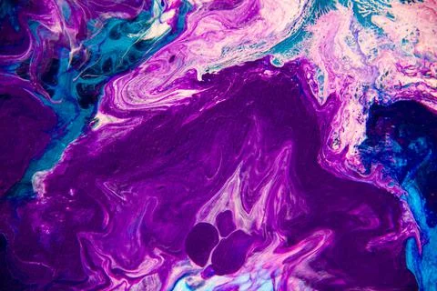 Fluid art texture. Abstract backdrop with iridescent paint effect. Liquid acr 스톡 일러스트