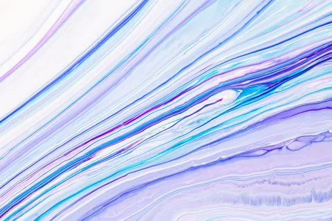 Fluid art texture. Abstract backdrop with iridescent paint effect. Liquid Ilustração Stock
